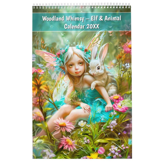 Calendario Woodland Whimsy – Elf & Animal Calendar 2026 (Tapa)