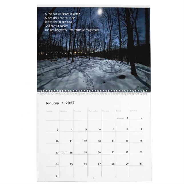 Calendario Woods Walking 2026 Calendar (Jan 2027)