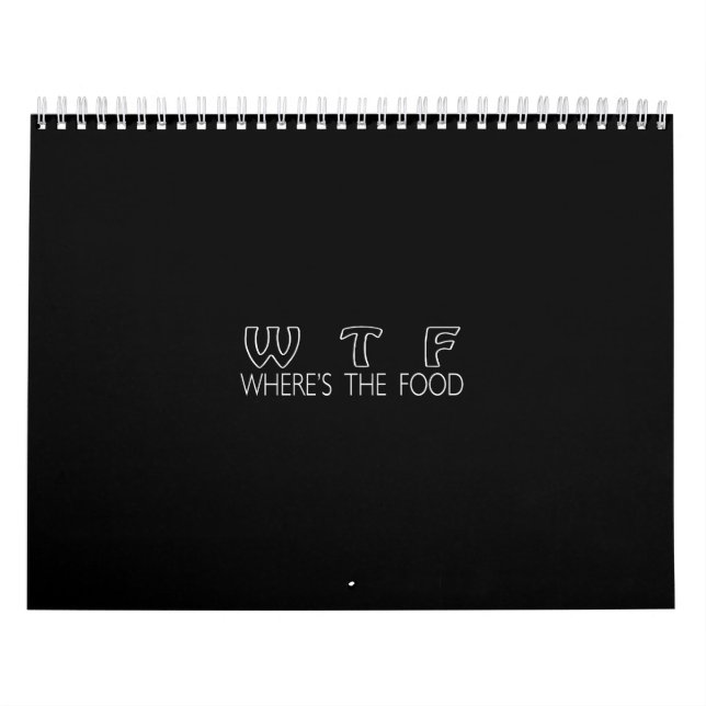 Calendario wtf dónde está la comida (Tapa)