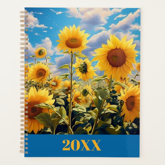 Calendario y planificador de Sunflower 20XX (Anverso)