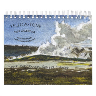 CALENDARIO YELLOWSTONE WATERCOLORS 2026 CALENDAR