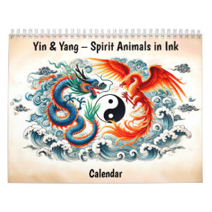 Calendario Yin & Yang – Animales Espirituales en Tinta