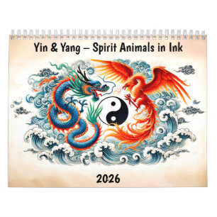 Calendario Yin & Yang – Animales Espirituales en Tinta
