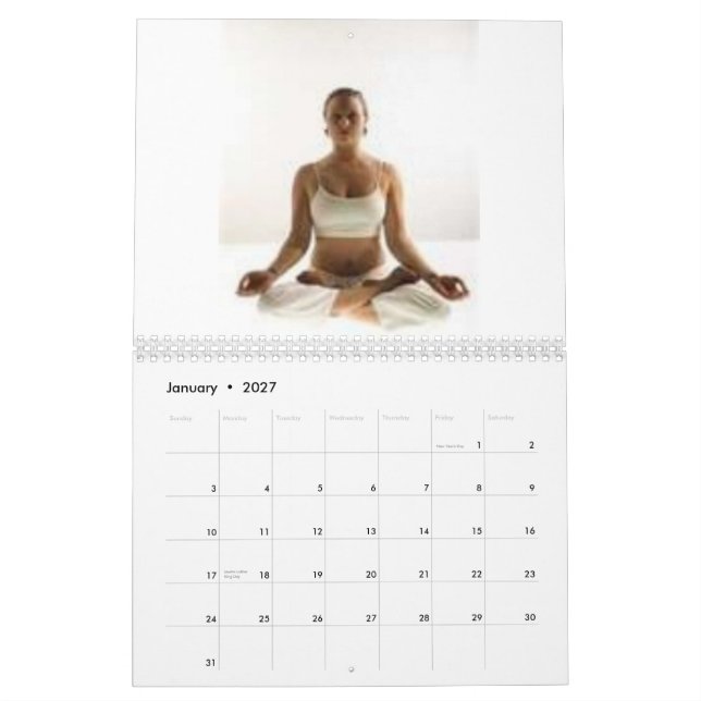 Calendario Yoga de la práctica (Jan 2027)