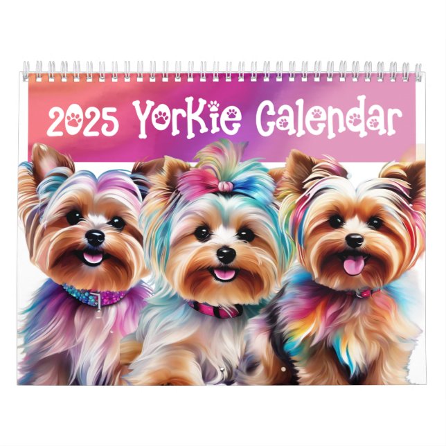 Calendario Yorkie de 2025 (Tapa)