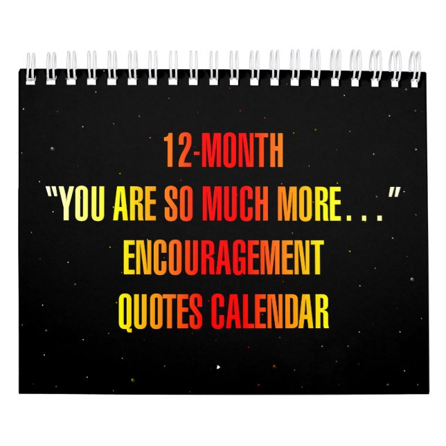 Calendario "You are so much more..." Encouragement Quotes (Tapa)