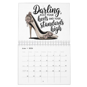 Calendario Zapatos de tacón alto Stiletto femeninos para muje