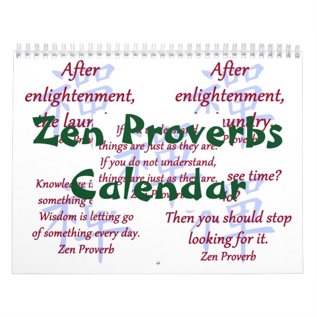 Calendario Zen Proverbs (Tapa)