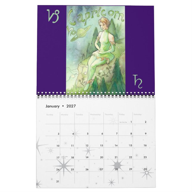 Calendario Zodiac 2 (Jan 2027)