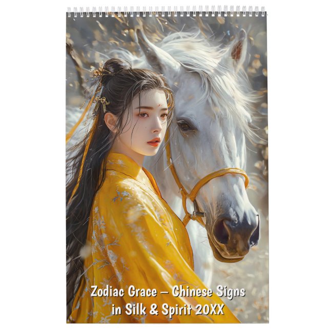 Calendario Zodiac Grace – Chinese Signs in Silk & Spirit (Tapa)