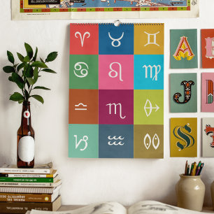 Calendario Zodiaco geométrico: 12 Rashis y sus significados