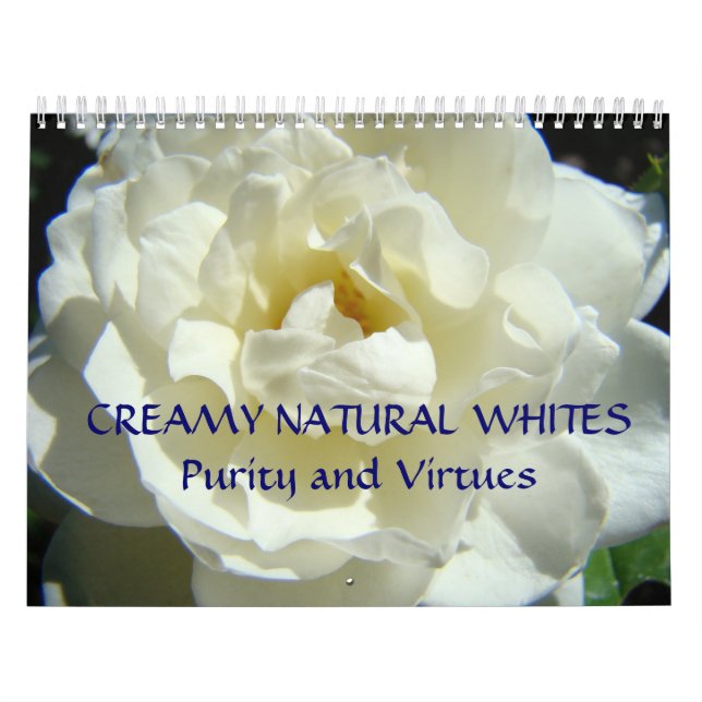 CALENDARIOS Crema Naturales Blancos Flores Florale (Tapa)