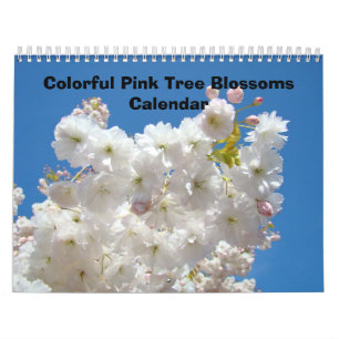 Calendarios de flores de árboles coloridos de la n