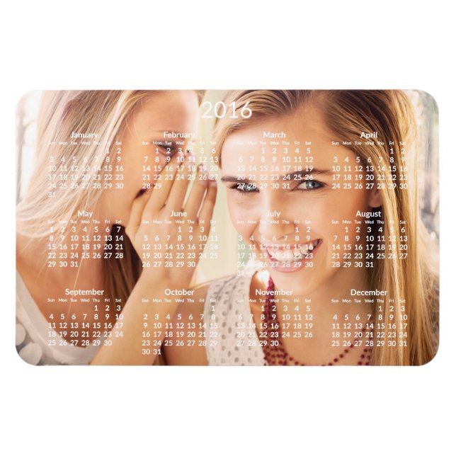 Calendarios personalizados de 2016 Grandes imanes  (Horizontal)