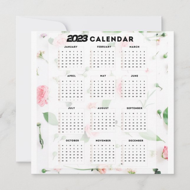 calendrier 2023 floral (Anverso)
