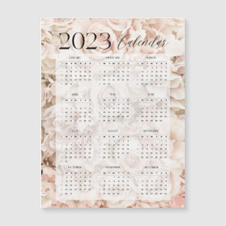 calendrier 2023 floral rose