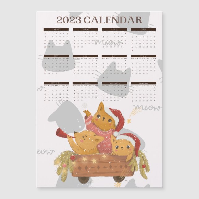 CALENDRIER 2023 MIGNON CHAT (Anverso)