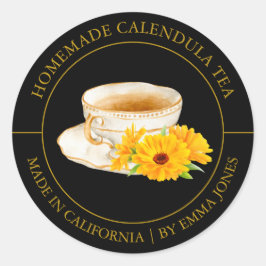 Calendula Tea Etiqueta moderna