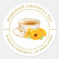 Calendula Tea Etiqueta moderna