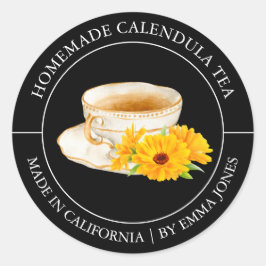 Calendula Tea Etiqueta moderna