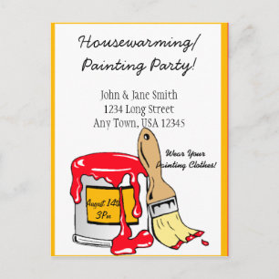 Calentamiento de la casa/ Invitación Fiesta de pin