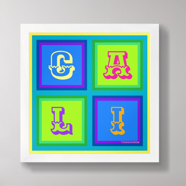 Cali Colombia Poster de arte mural moderno y color (Subido por el creador)
