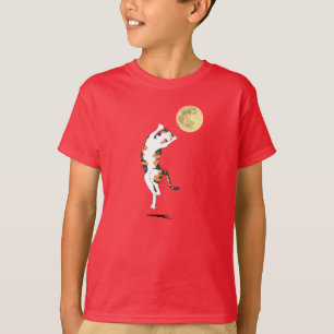Calico Cat Moon bailando camiseta