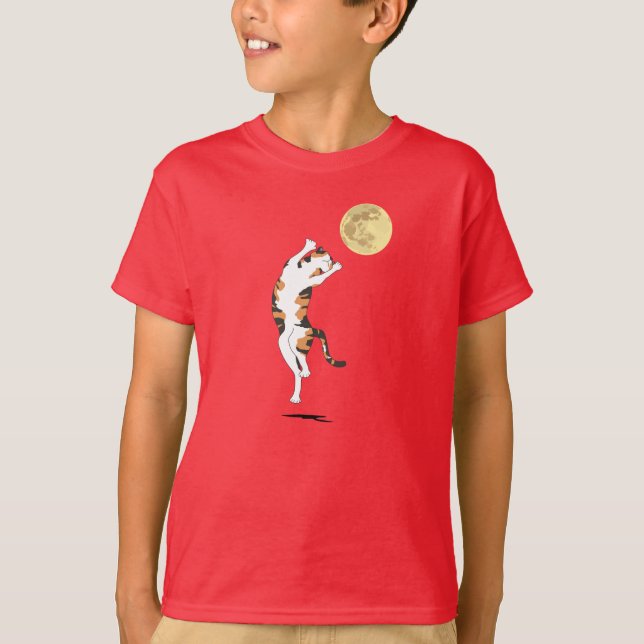 Calico Cat Moon bailando camiseta (Anverso)