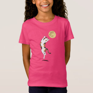 Calico Cat Moon bailando camiseta