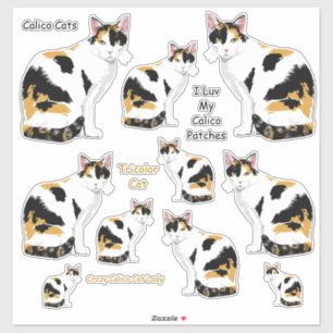 Calico Cats Lg Pegatina Set