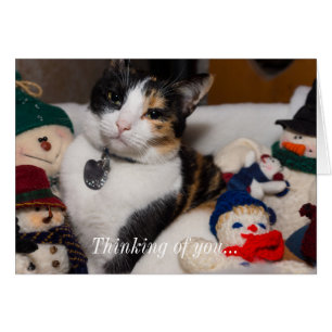 Calico Y Snowmen Pensando En Tu Tarjeta