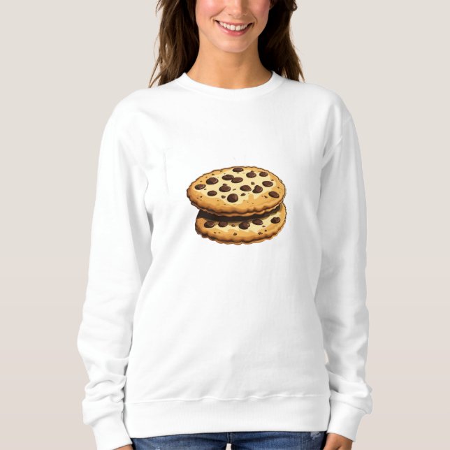 Cálida galleta de choco, sudadera femenina (Anverso)