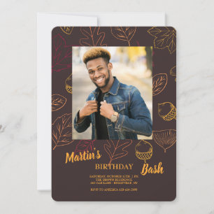 Cálida invitación fotográfica de otoño