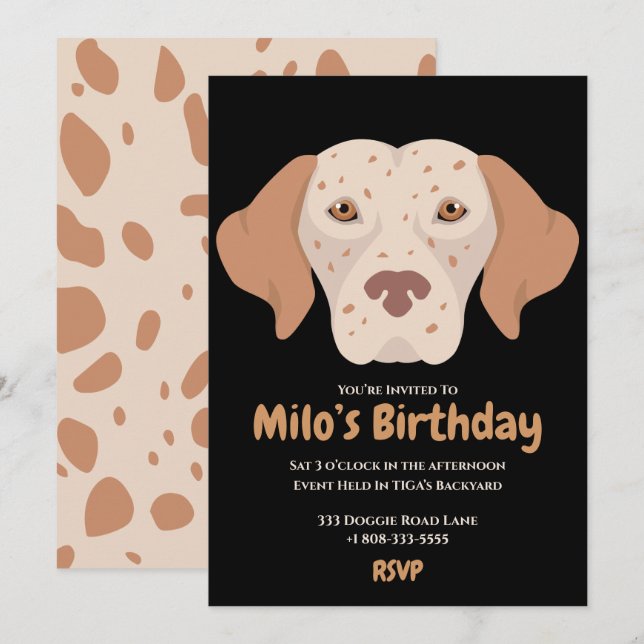 Cálida invitación para la fiesta de cumpleaños del (Anverso / Reverso)
