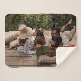 Cálida manta de fotos personalizada sherpa - aguij