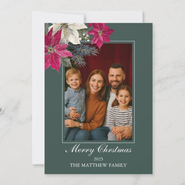 Cálida tarjeta de navidad familiar (Anverso)