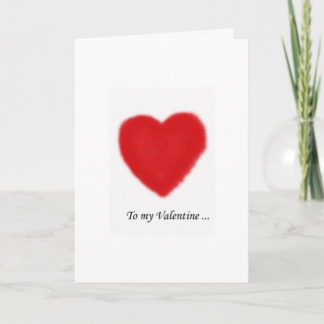 Cálida y difusa tarjeta de San Valentín feliz (Anverso)
