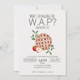 Cálido Apple Pie Divertida Invitación Amistosa