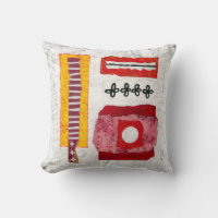 Cálido aquí Cojín decorativo - Resumen de arte