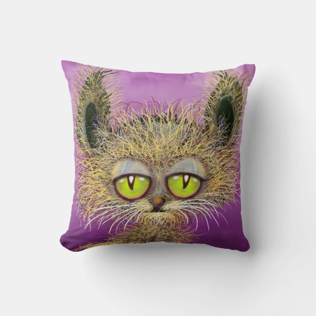 Cálido Cojín decorativo Gatito Fuzzy (Anverso)