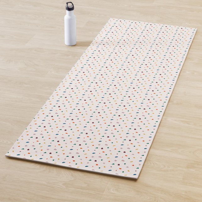 Cálido Retro Boho Terrazzo Yoga Mat (In situ)