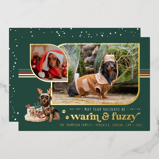 Cálido y Esponjoso | Tarjeta de Fotos Navideñas de (Anverso/Reverso)