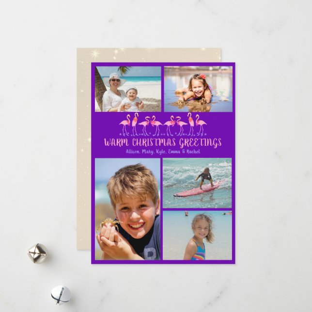 Cálidos saludos de Navidad Collage de fotos Flamin (Anverso/Reverso In Situ)