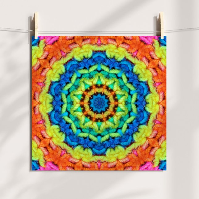 Calidoscopio de arte digital de hilo para un día s (Sunny Day Kaleidoscope Poster)