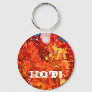 ¡CALIENTE! Llaveros Rojo Naranja Amarillo Hojas de