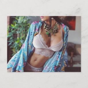 ㋡ ㋛ ☺ ¡Caliente! Modelo de lencería foto postal ㋡ 