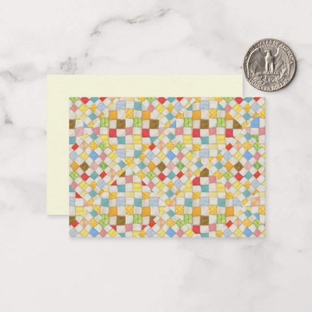 CALIENTE MOSAIC 3.5x2.5 Tarjeta plana / Crema hori (Anverso/Reverso In Situ)