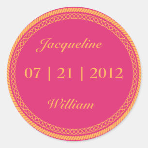 Caliente rosa y Naranja Fluorescente / Etiquetas d