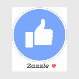 Califica con Pulgar hacia Arriba (Azul) Pegatina