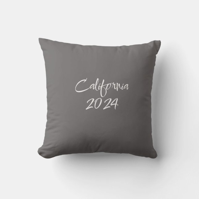 california 2024 almohada gris para este verano de  (Anverso)